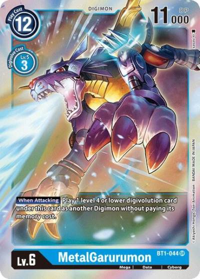 MetalGarurumon BT1-044 SR Release Special Booster 1.0 Digimon card