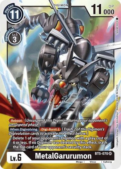 MetalGarurumon BT5-070 SR Battle of Omni Digimon card