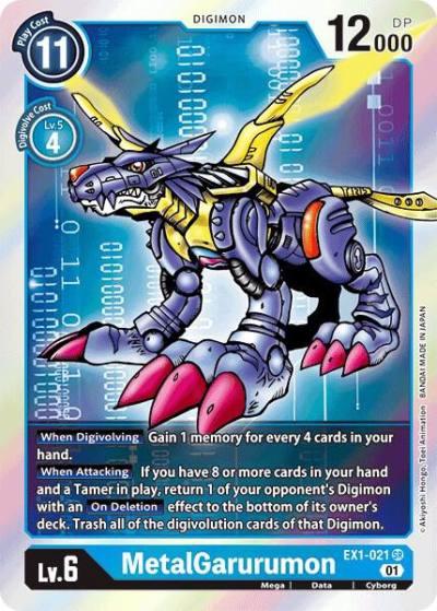 MetalGarurumon EX1-021 SR Classic Collection Digimon card