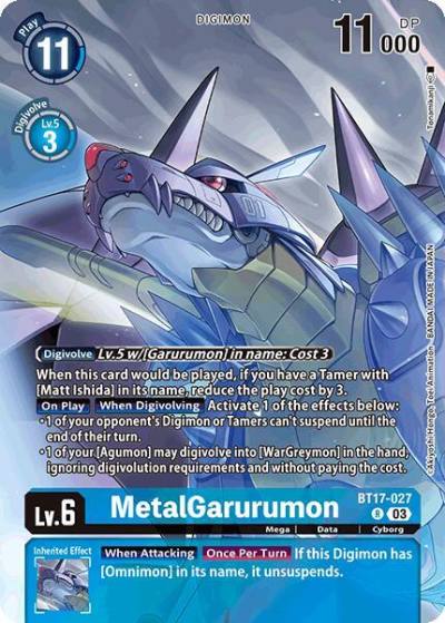 MetalGarurumon Omnimon Binder Set BT17-027 R Secret Crisis Digimon card
