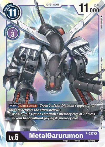 MetalGarurumon P-027 P Digimon Promotion Cards Digimon card