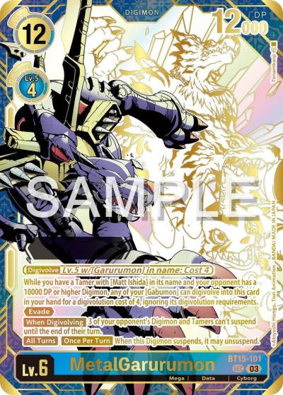 MetalGarurumon Rare Pull BT15-101 SEC Release Special Booster 2.5 Digimon card