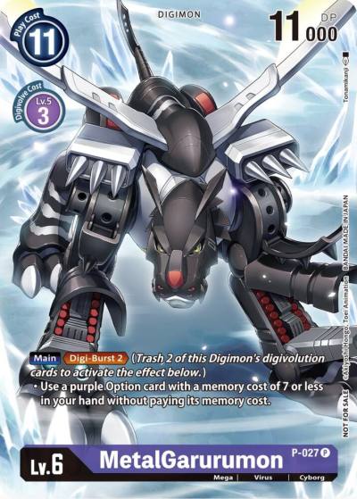 MetalGarurumon Winner Pack Across Time P-027 P Digimon Promotion Cards Digimon card