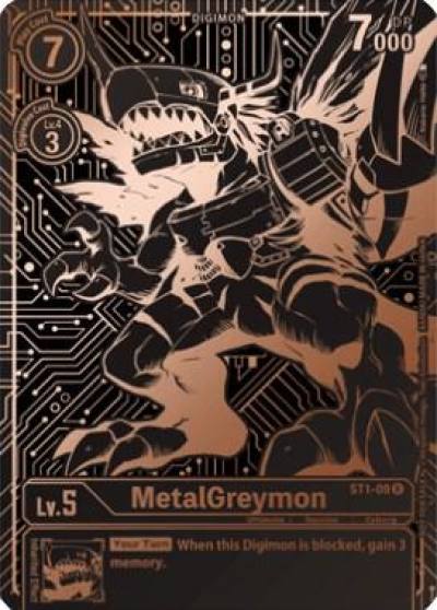 MetalGreymon 2021 Championship Finals 3rd Place ST1-09 R Starter Deck 01: Gaia Red Digimon card