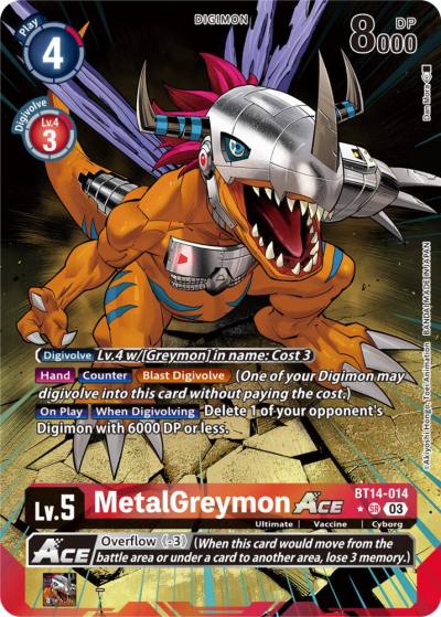 MetalGreymon ACE English Exclusive Alternate Art BT14-014 SR Blast Ace Digimon card