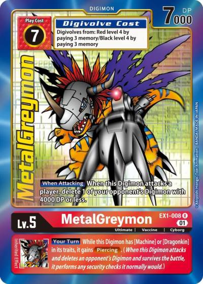 MetalGreymon Alternate Art EX1-008 R Classic Collection Digimon card