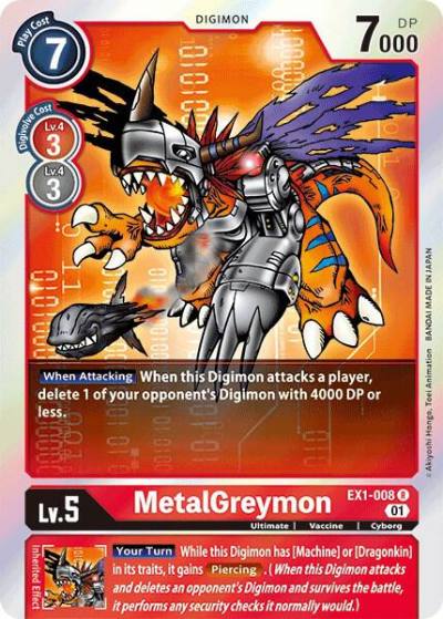 MetalGreymon EX1-008 R Classic Collection Digimon card