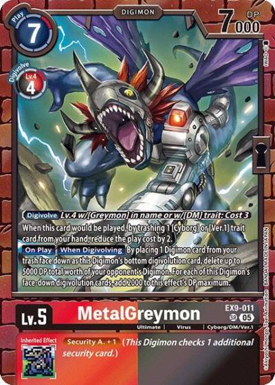 MetalGreymon EX9-011 SR Versus Monsters Digimon card