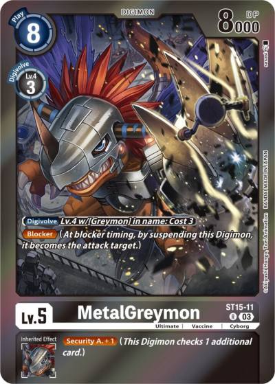 MetalGreymon Gift Box 2023 ST15-11 R Starter Deck 15: Dragon of Courage Digimon card