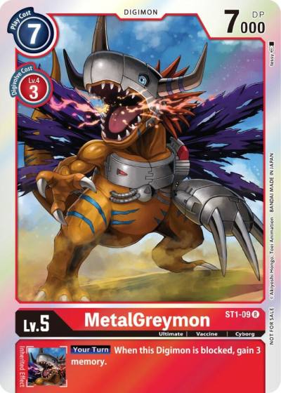 MetalGreymon Official Tournament Pack Vol 6 ST1-09 R Starter Deck 01: Gaia Red Digimon card