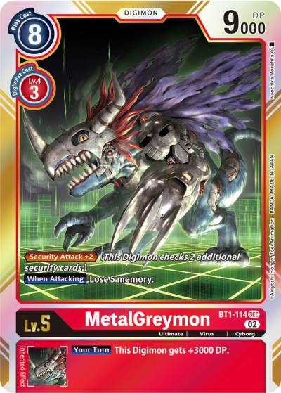 MetalGreymon Resurgence Booster Reprint BT1-114 SEC Resurgence Booster Digimon card