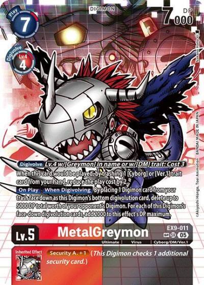 MetalGreymon SP EX9-011 SR Versus Monsters Digimon card