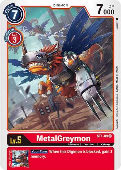 MetalGreymon ST1-09 R Starter Deck 01: Gaia Red Digimon card