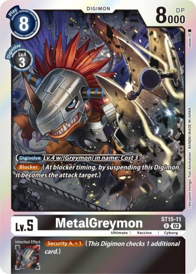 MetalGreymon ST15-11 R Starter Deck 15: Dragon of Courage Digimon card