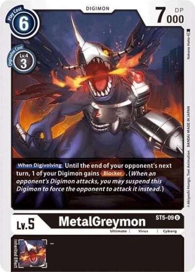 MetalGreymon ST5-09 U Starter Deck 05: Machine Black Digimon card