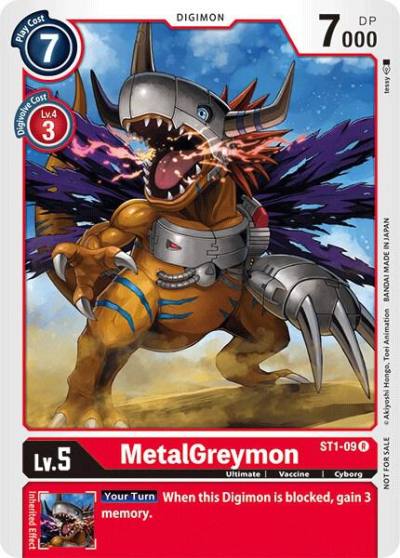 MetalGreymon Tamer Battle Pack 1 ST1-09 R Starter Deck 01: Gaia Red Digimon card