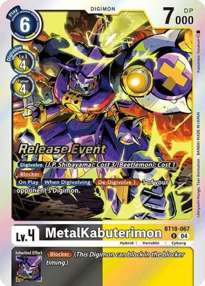 MetalKabuterimon BT18-067 R Release Special Booster 2.0 Celebration Event Cards Digimon card