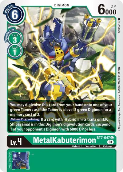 MetalKabuterimon BT7-047 C Next Adventure Digimon card