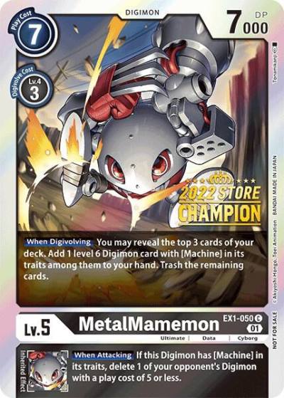 MetalMamemon 2022 Store Champion EX1-050 C Classic Collection Digimon card