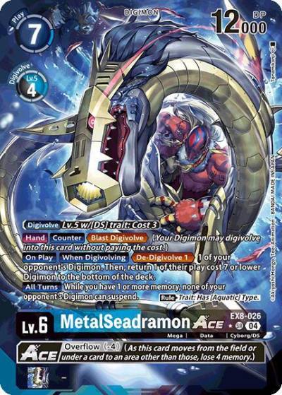 MetalSeadramon ACE Alternate Art EX8-026 SR Chain of Liberation Digimon card