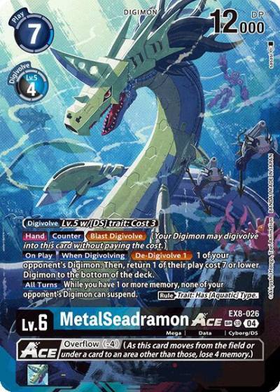 MetalSeadramon ACE Textured EX8-026 SR Chain of Liberation Digimon card