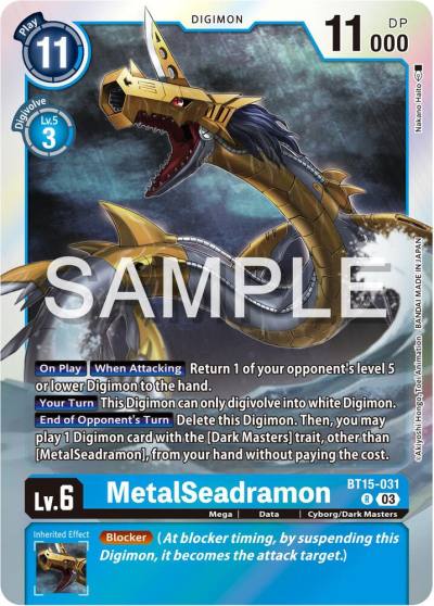 MetalSeadramon BT15-031 R Exceed Apocalypse Digimon card