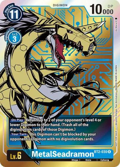 MetalSeadramon Dash Pack Ver 10 BT2-030 R Release Special Booster 1.0 Digimon card