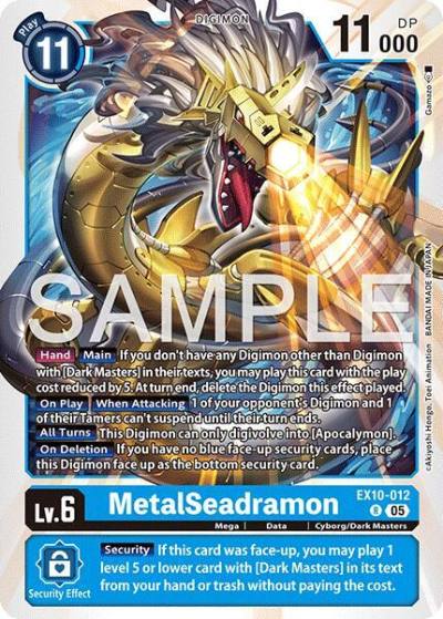MetalSeadramon EX10-012 R Sinister Order Digimon card