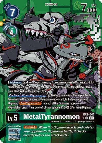 MetalTyrannomon Alternate Art EX9-043 SR Versus Monsters Digimon card