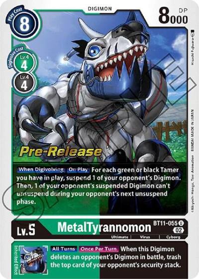 MetalTyrannomon BT11-055 U Dimensional Phase Pre-Release Cards Digimon card