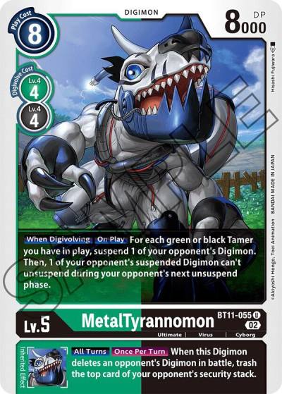 MetalTyrannomon BT11-055 U Dimensional Phase Digimon card