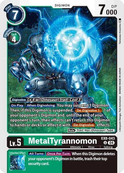 MetalTyrannomon EX8-043 U Chain of Liberation Digimon card