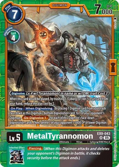 MetalTyrannomon EX9-043 SR Versus Monsters Digimon card