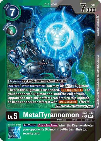 MetalTyrannomon Limited Foil EX8-043 U Chain of Liberation Digimon card