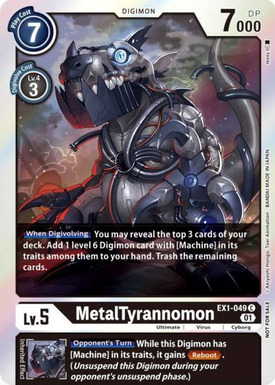 MetalTyrannomon Premium Deck Set Lucky Pack EX1-049 C Classic Collection Digimon card