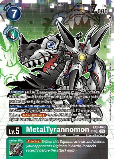 MetalTyrannomon SP EX9-043 SR Versus Monsters Digimon card