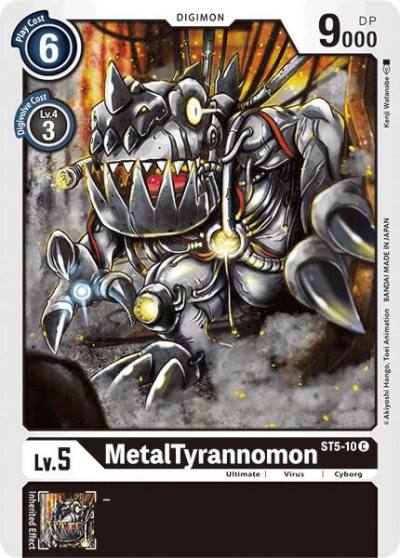 MetalTyrannomon ST5-10 C Starter Deck 05: Machine Black Digimon card