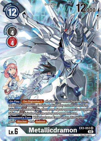Metallicdramon Alternate Art EX3-053 SR Draconic Roar Digimon card