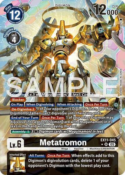 Metatromon (Alternate Art) EX11-045 SR Dawn of Liberator Digimon card