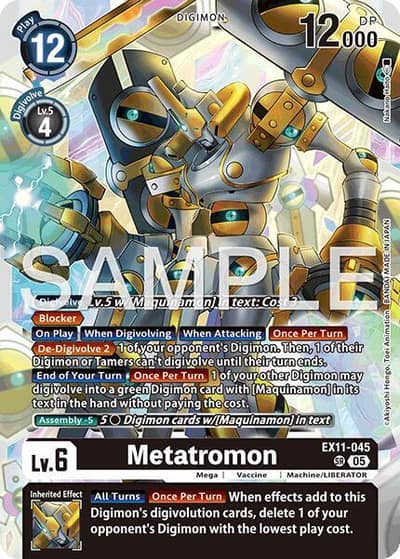 Metatromon EX11-045 SR Dawn of Liberator Digimon card