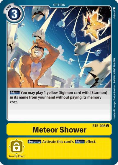Meteor Shower BT5-098 C Battle of Omni Digimon card