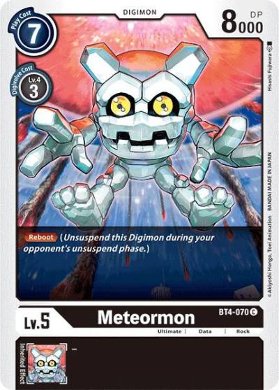 Meteormon BT4-070 C Great Legend Digimon card