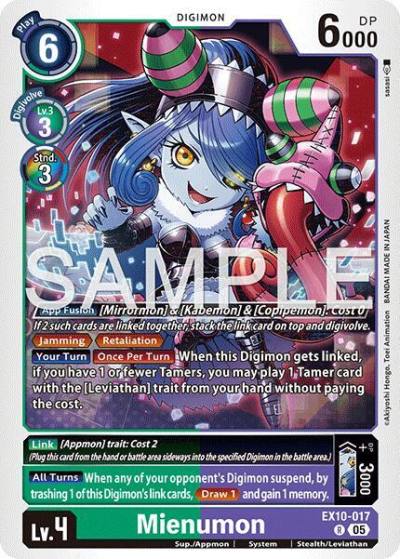 Mienumon EX10-017 R Sinister Order Digimon card