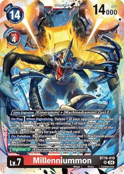 Millenniummon BT18-019 SR Release Special Booster 2.0 Digimon card