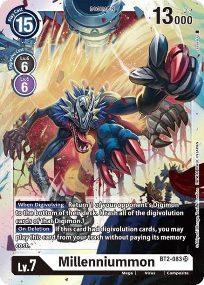 Millenniummon BT2-083 SR Release Special Booster 1.0 Digimon card