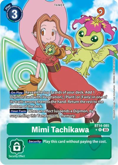 Mimi Tachikawa Alternate Art BT14-085 R Blast Ace Digimon card
