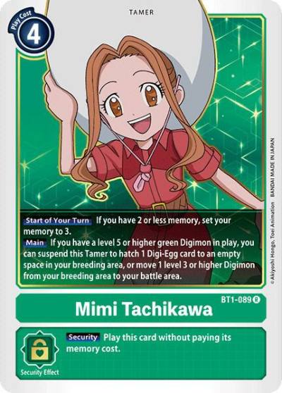 Mimi Tachikawa BT1-089 R Release Special Booster 1.0 Digimon card