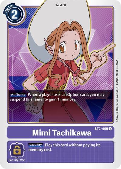 Mimi Tachikawa BT3-096 R Release Special Booster 1.5 Digimon card