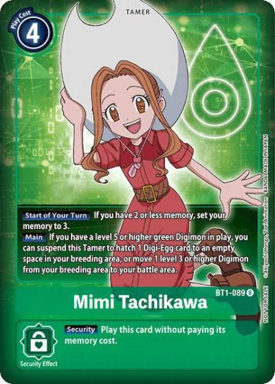 Mimi Tachikawa Box Topper BT1-089 R Release Special Booster 1.0 Digimon card