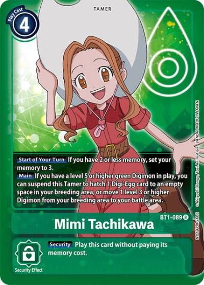Mimi Tachikawa Official Tournament Pack Vol3 BT1-089 R Release Special Booster 1.0 Digimon card